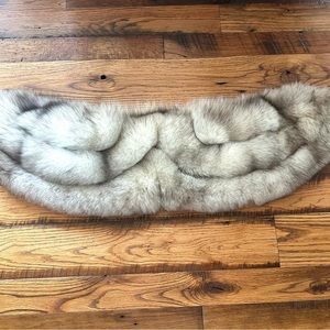 Genuine white fox shawl